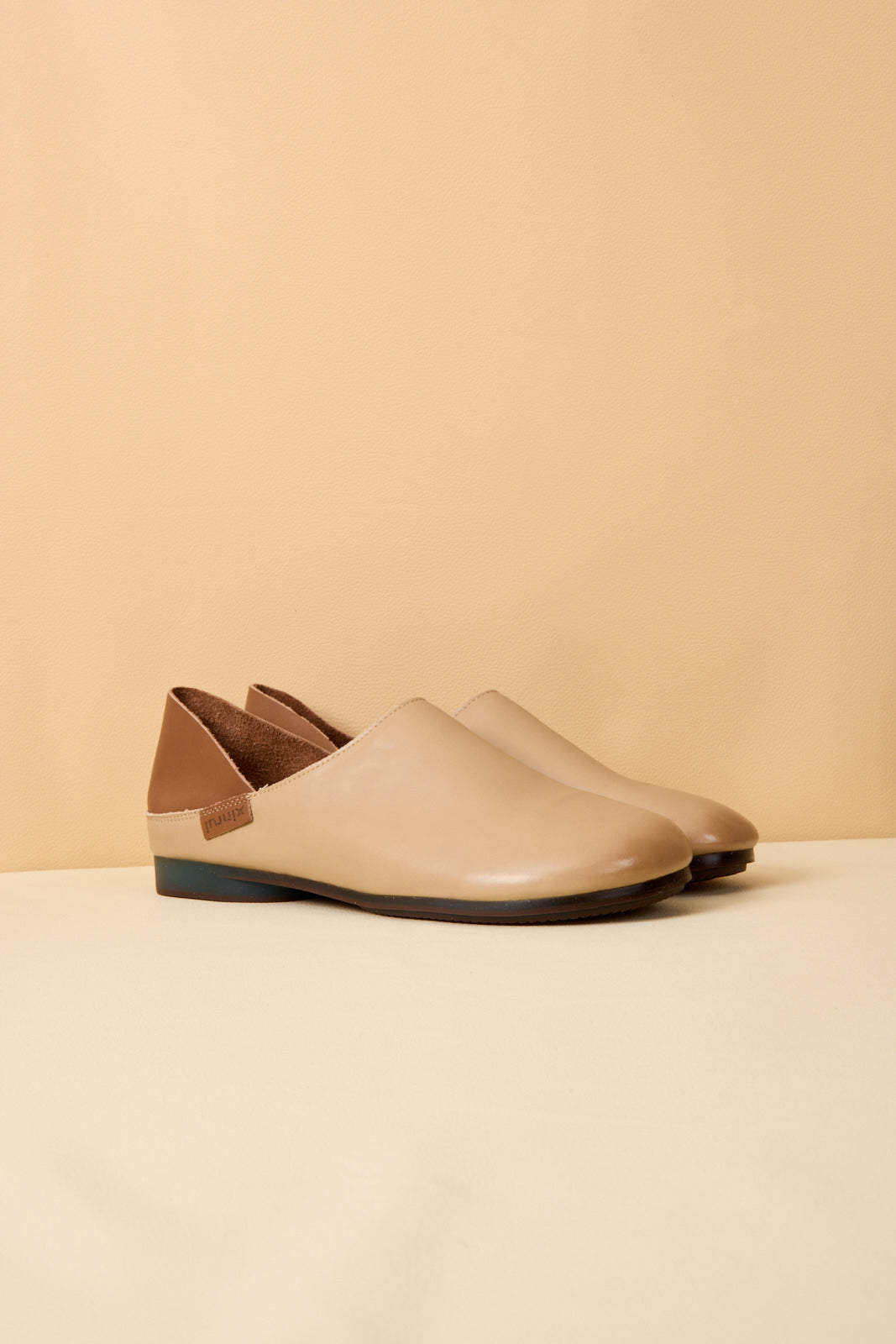 Rumour Has It | Livia Leather Flats - Taupe