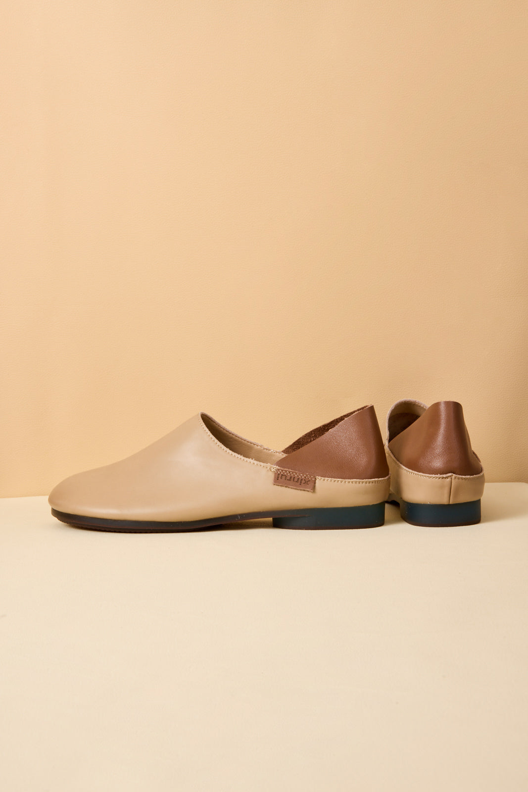 Rumour Has It | Livia Leather Flats - Taupe