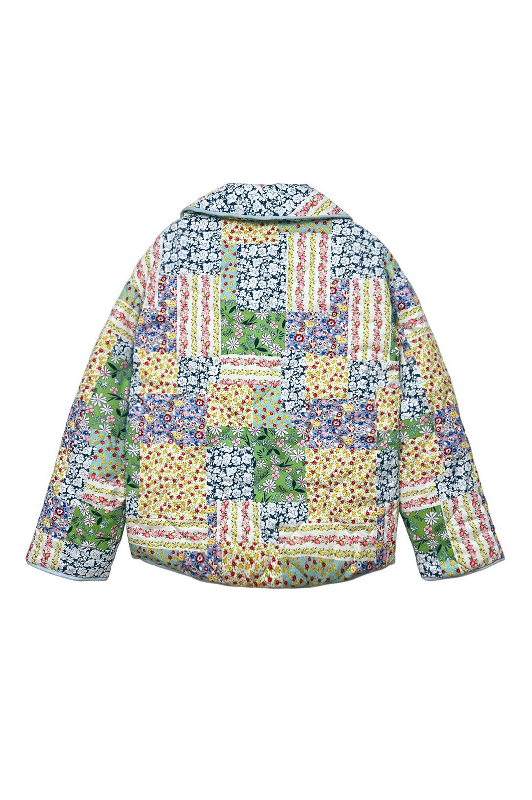 Teagan Patchwork Floral Print Quilted Puffer Jacket