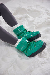 Frozen Princess | Moon Walker Water-Repellent Snow Boot - Turquoise