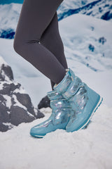 Frozen Princess | Alaska Camo Princess Water-Repellent Snow Boot - Turquoise