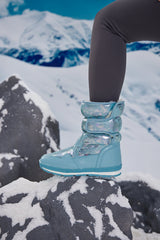 Frozen Princess | Alaska Camo Princess Water-Repellent Snow Boot - Turquoise