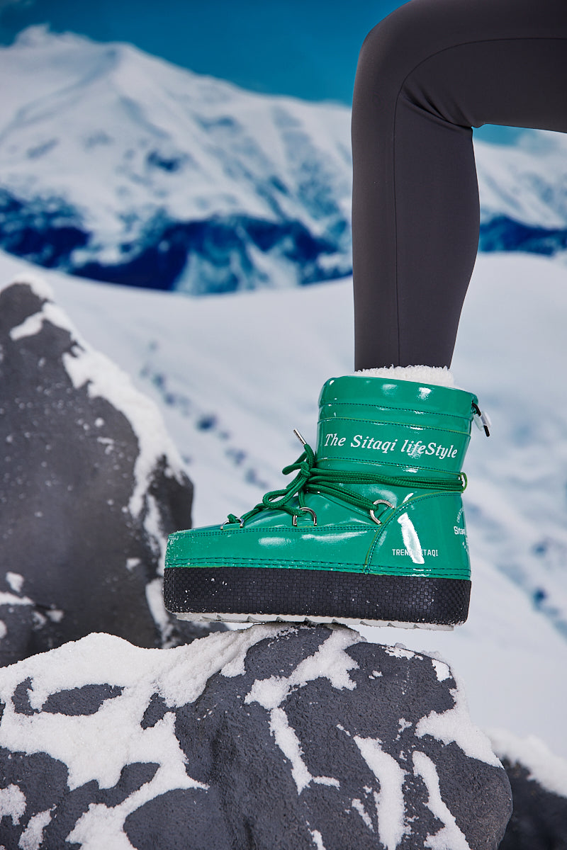 Frozen Princess | Moon Walker Water-Repellent Snow Boot - Turquoise