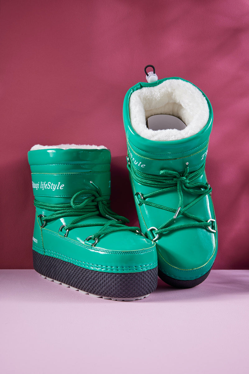 Frozen Princess | Moon Walker Water-Repellent Snow Boot - Turquoise