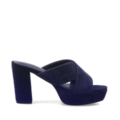 JADY ROSE | CRISSCROSS LEATHER PLATFORM MULE - VIOLET