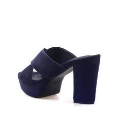 JADY ROSE | CRISSCROSS LEATHER PLATFORM MULE - VIOLET