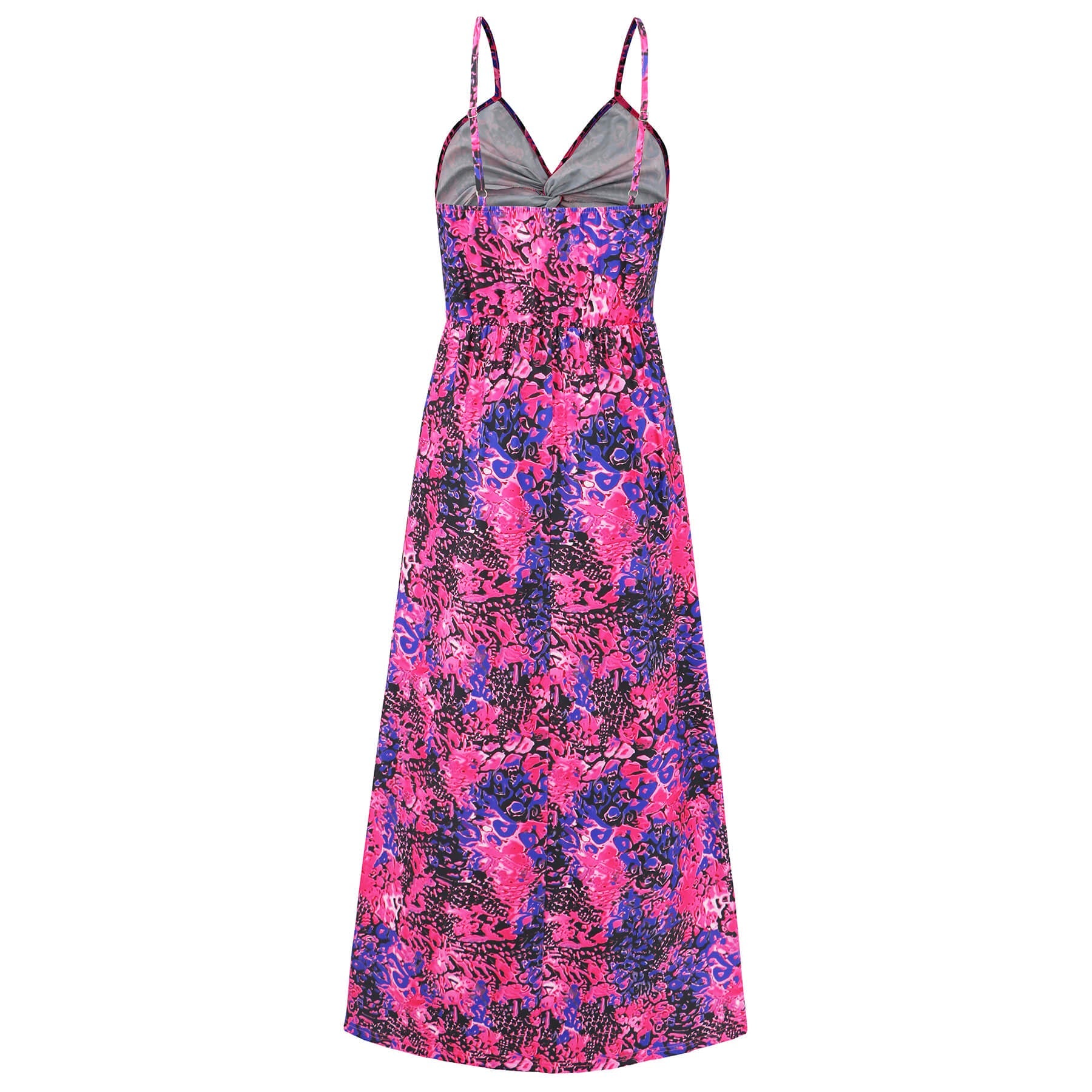 Cynthia Floral V-Neck Boho Maxi Dress - Violet