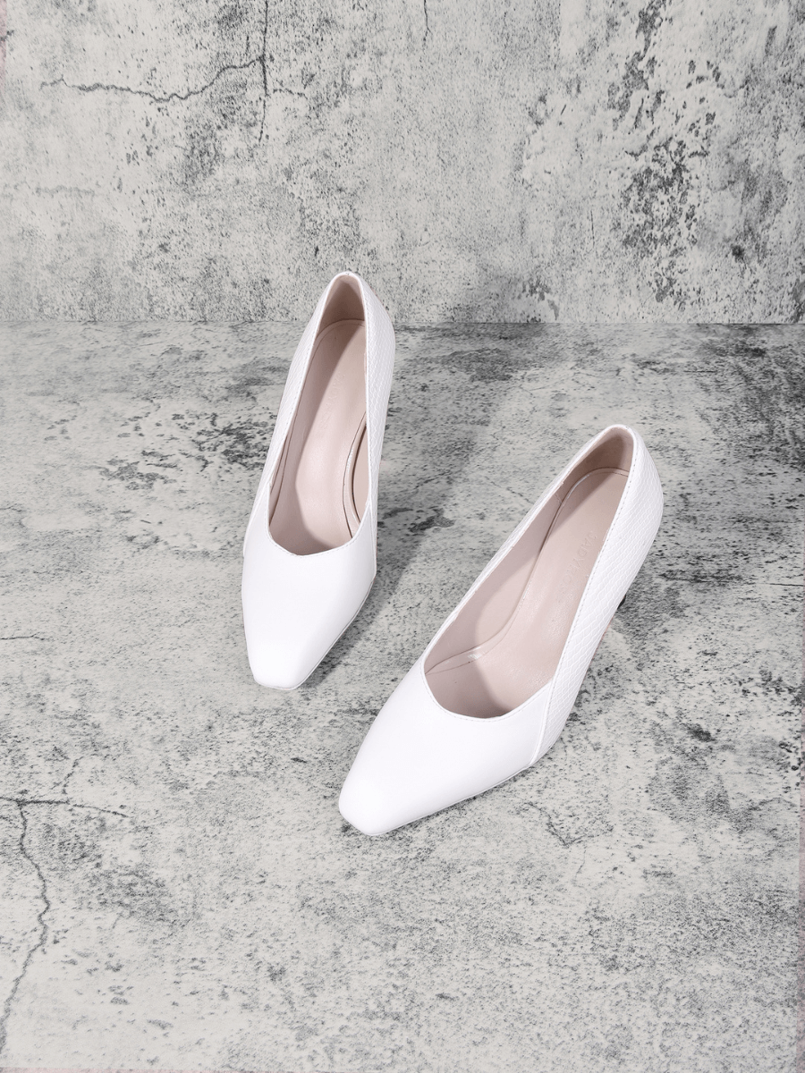 Jady Rose | Isadora Leather Stilettos - White