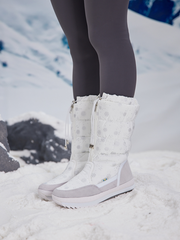 Frozen Princess | Snowing Kicker Water-Repellent Snow Boot - White