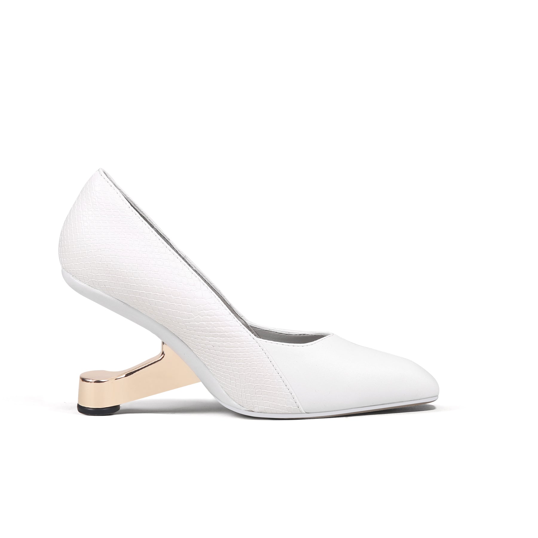 Jady Rose | Isadora Leather Stilettos - White