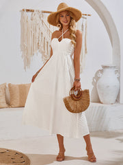 Reservation For Two Halter Maxi Dress - White