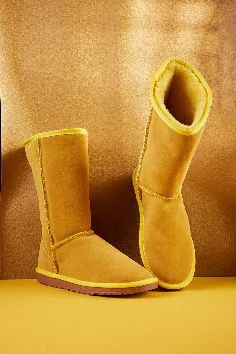 SMAIBULUN Ugg | Classic Suede Mid-Length boots - Yellow