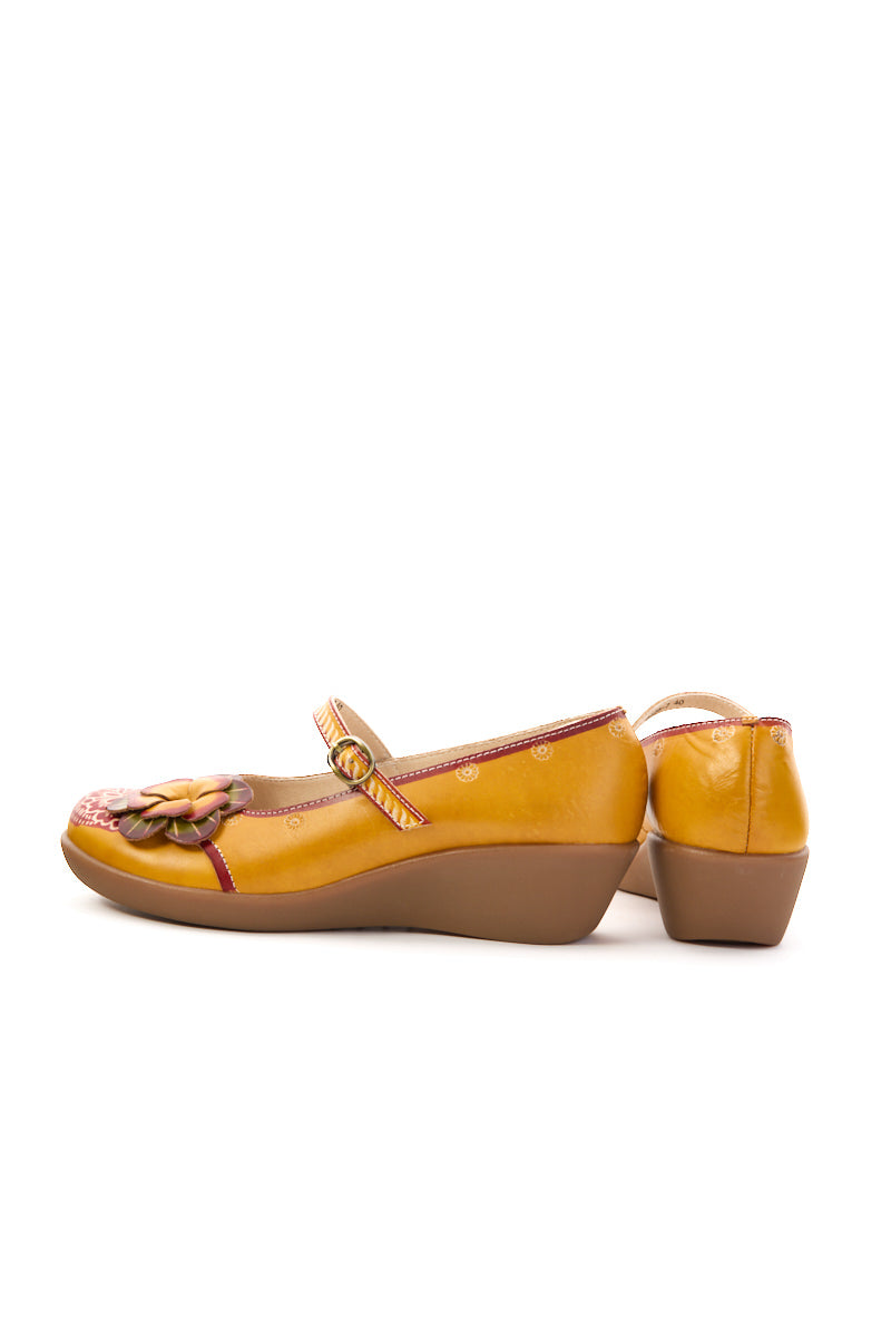 Soffia | Mabel Floral Leather Mary Jane