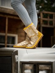 Smaibulun Ugg | Dallas Glam Sequin Shearling Boots - Yellow