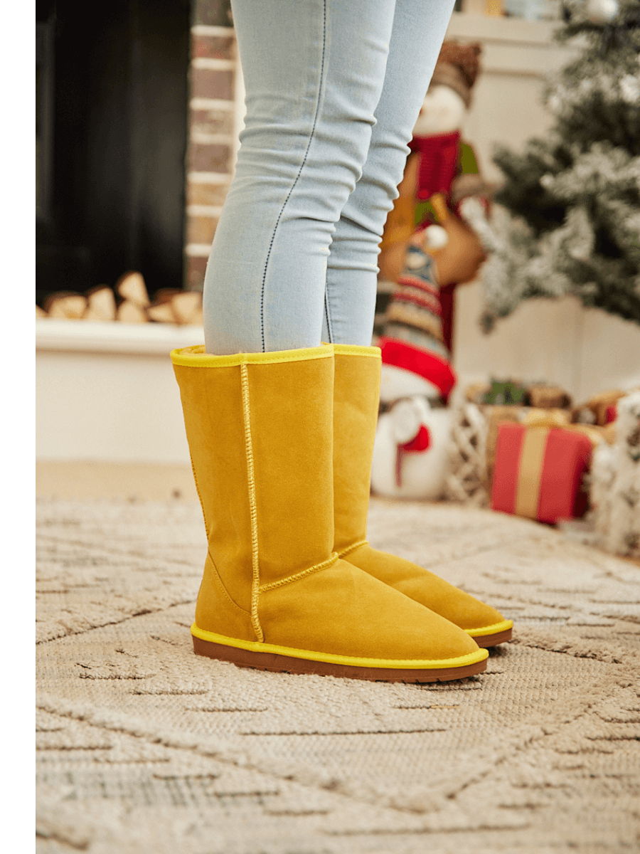 SMAIBULUN Ugg | Classic Suede Mid-Length boots - Yellow