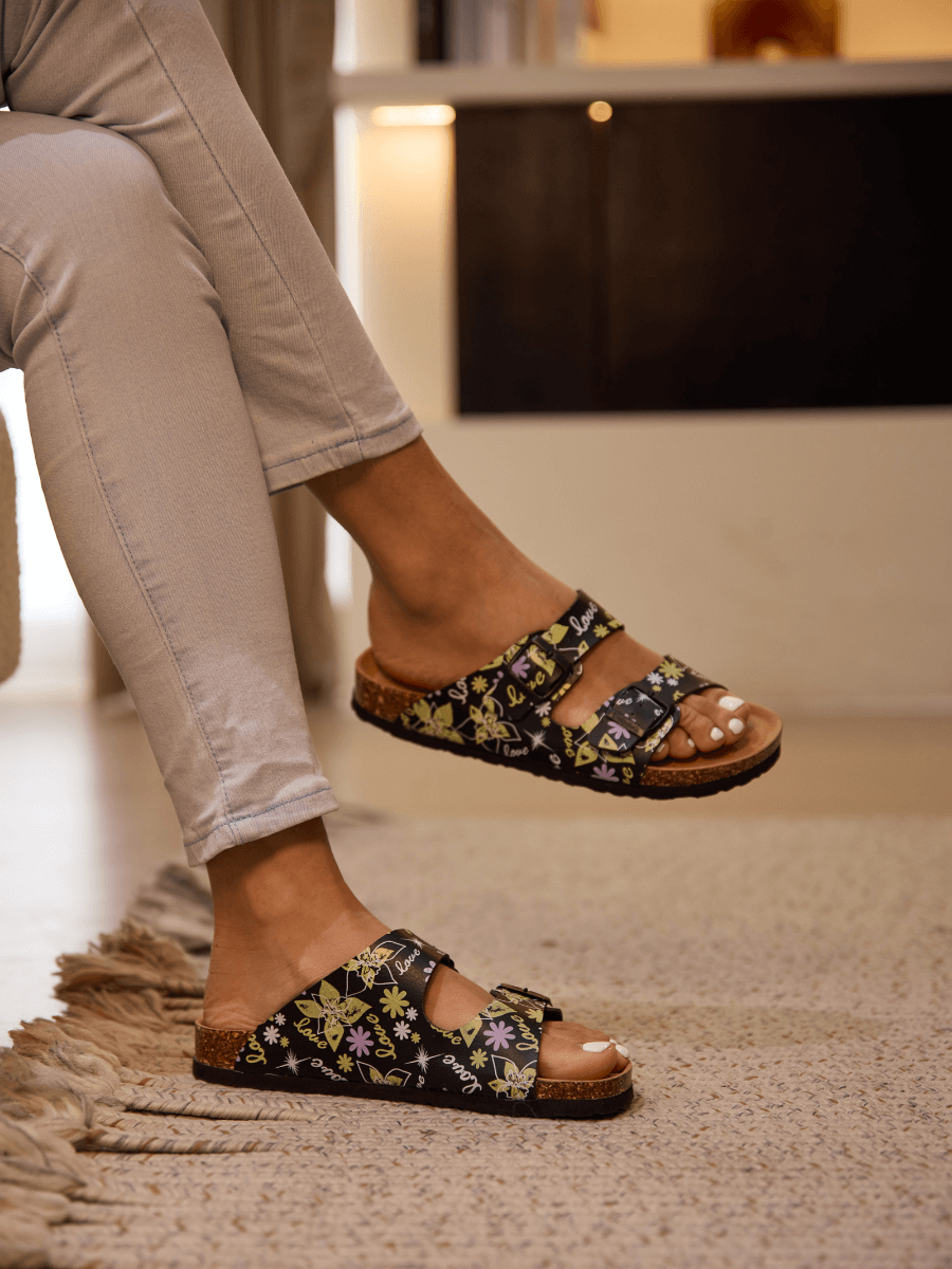 Maibulun | Signature Double Strap Footbed Sandal - Yellow