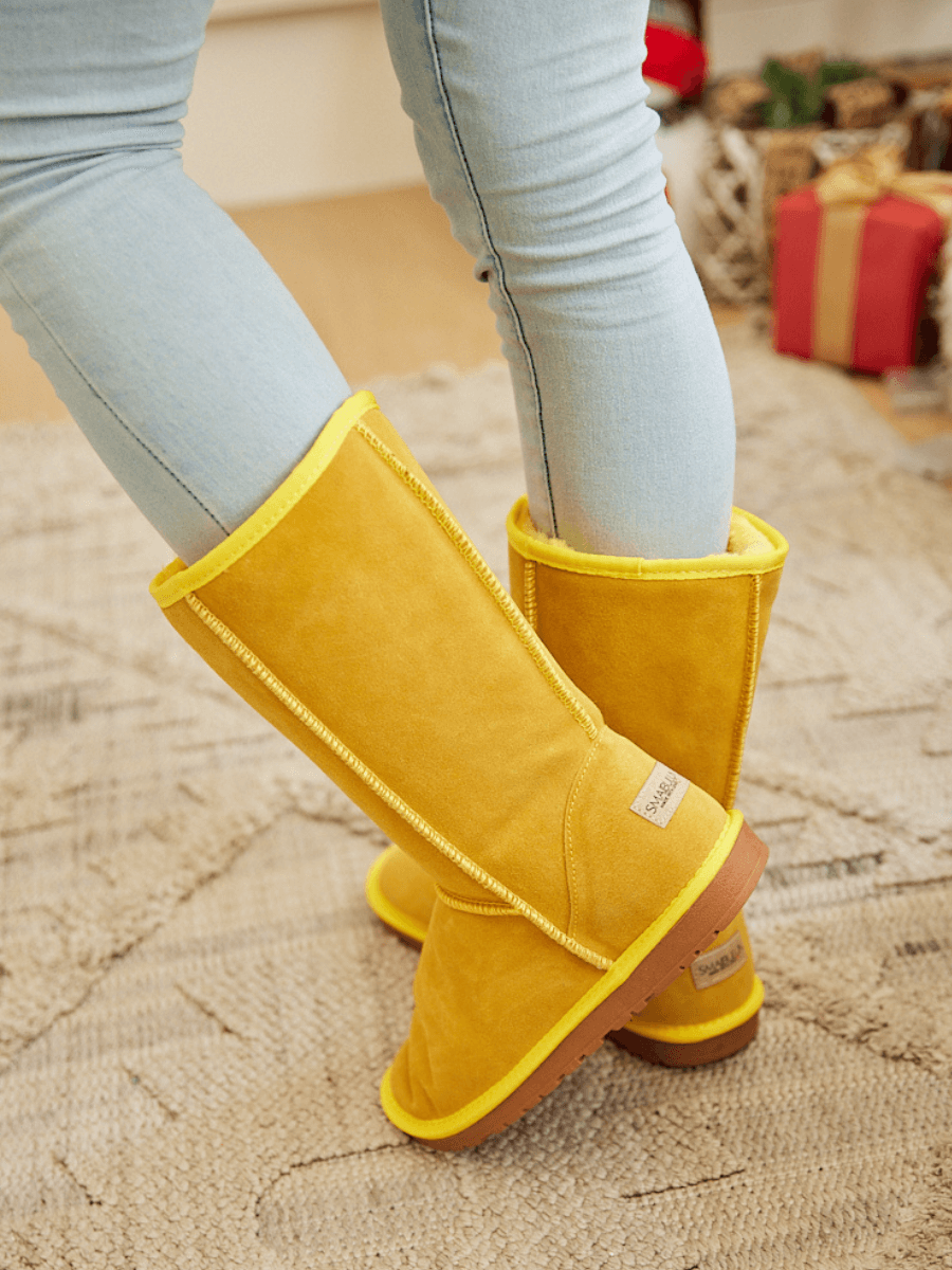 SMAIBULUN Ugg | Classic Suede Mid-Length boots - Yellow