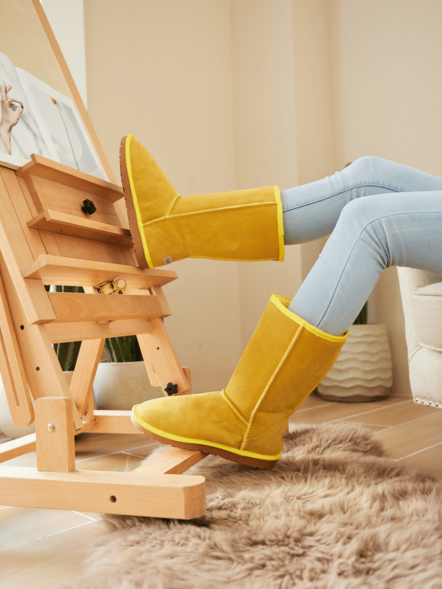 SMAIBULUN Ugg | Classic Suede Mid-Length boots - Yellow