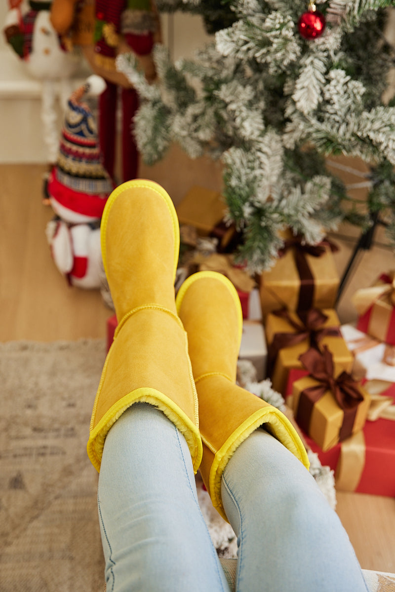 SMAIBULUN Ugg | Classic Suede Mid-Length boots - Yellow