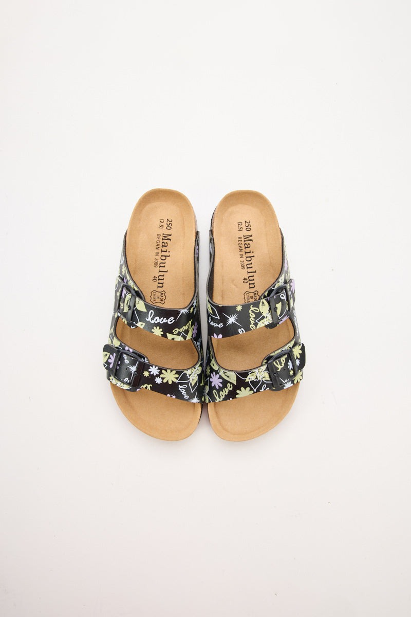 Maibulun | Signature Double Strap Footbed Sandal - Yellow