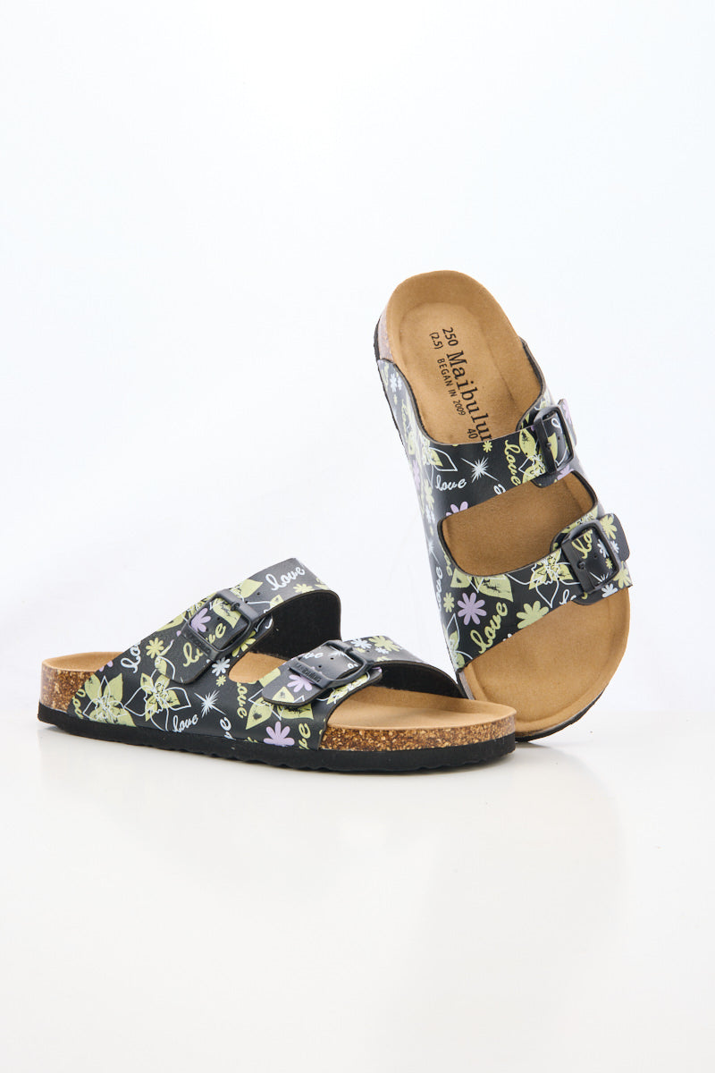 Maibulun | Signature Double Strap Footbed Sandal - Yellow