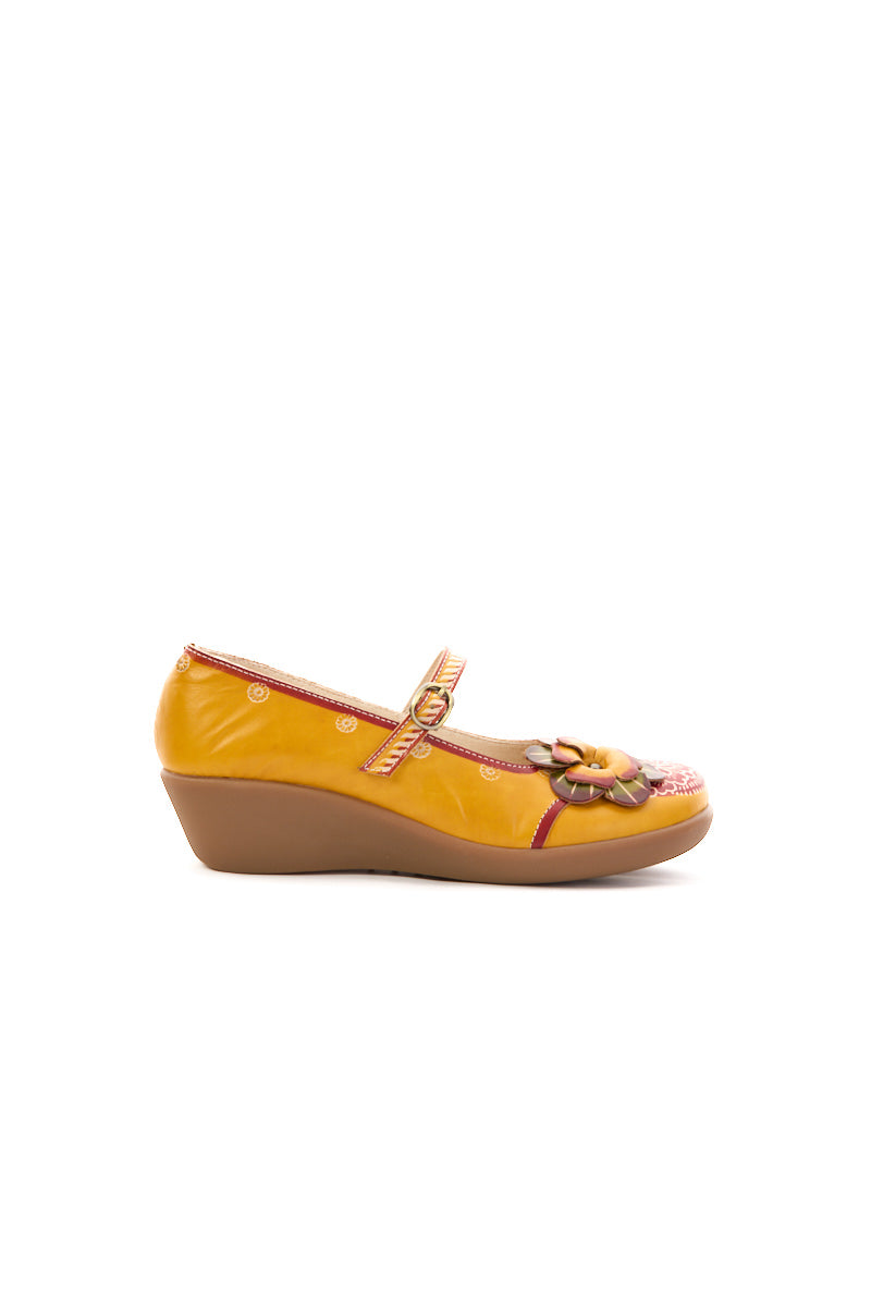 Soffia | Mabel Floral Leather Mary Jane