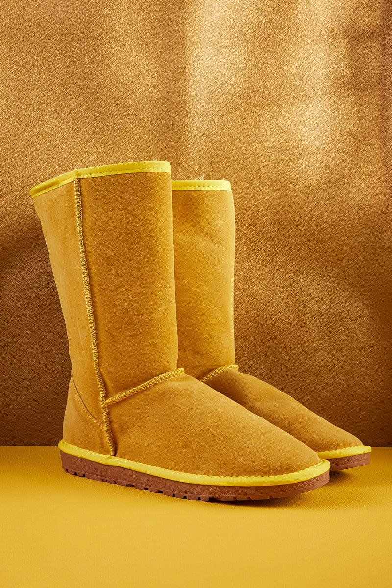 SMAIBULUN Ugg | Classic Suede Mid-Length boots - Yellow