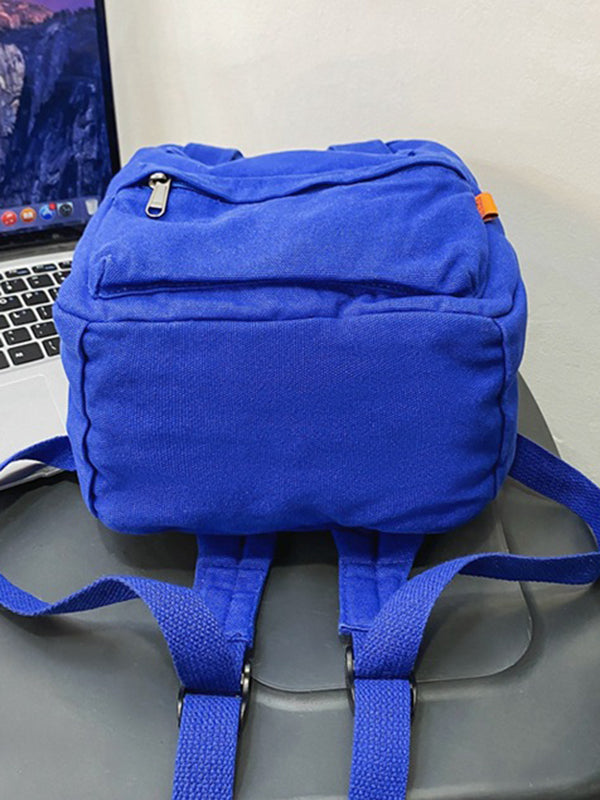 Simple Casual 5 Colors Canvas Backpack