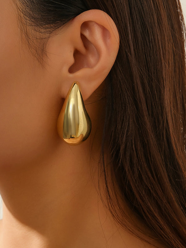 Geometric Solid Color Earrings Accessories