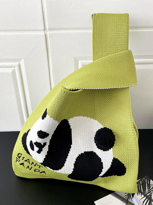 Animal Printed Bags Accessories Woven Handbag