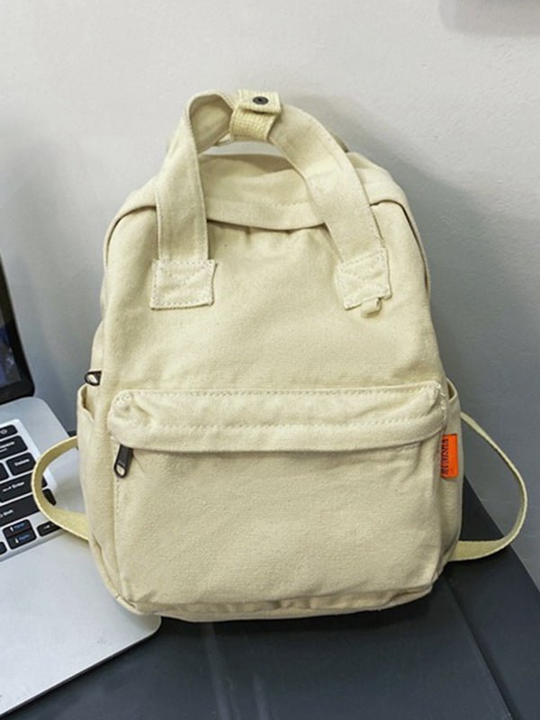 Simple Casual 5 Colors Canvas Backpack