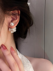 Original Zircon Beads Flower Earrings