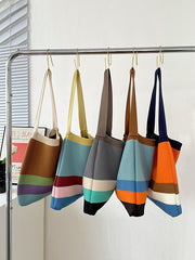 Original Contrast Color Rainbow Striped Bags Accessories