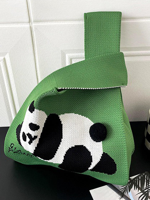 Animal Printed Bags Accessories Woven Handbag