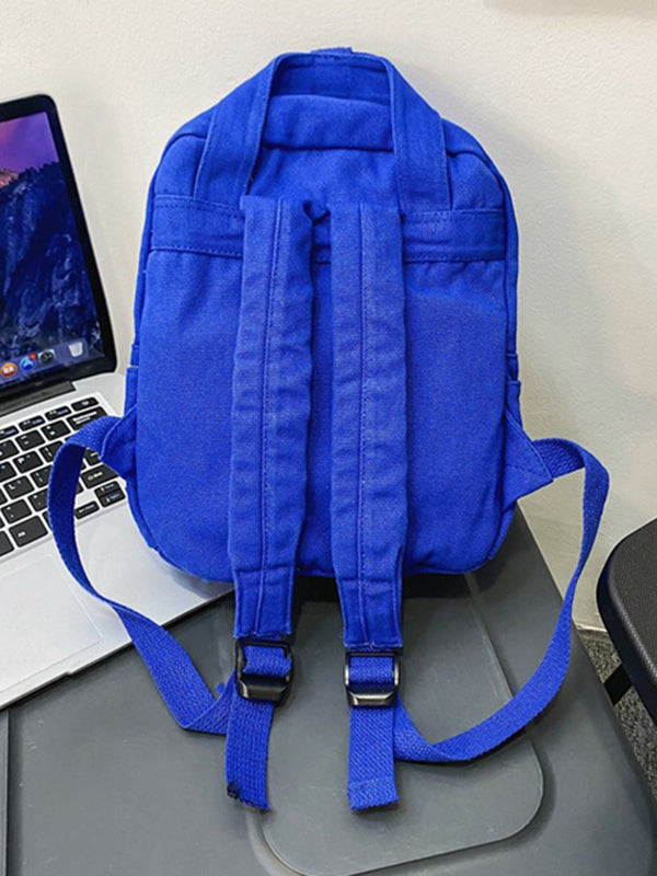 Simple Casual 5 Colors Canvas Backpack