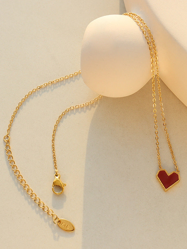 Simple  Geometric Heart Shape Necklaces Accessories