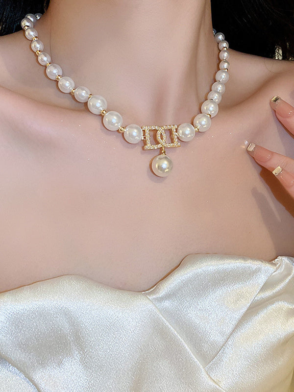 Imitation Pearl Dainty Necklace Necklaces Accessories