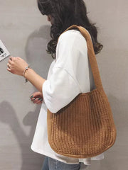 Simple Solid Color Chic Knitting Bags Accessories