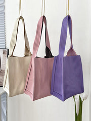 Simple Solid Color Canvas Tote Bags Accessories