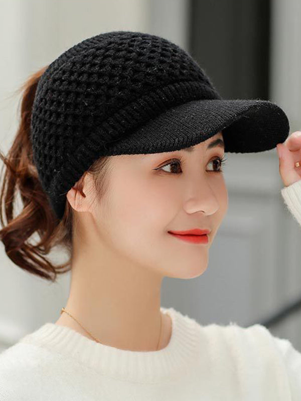 Original Solid Warm Hole Knitting Hat