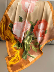 Square Floral Printed Scarfs&Hats