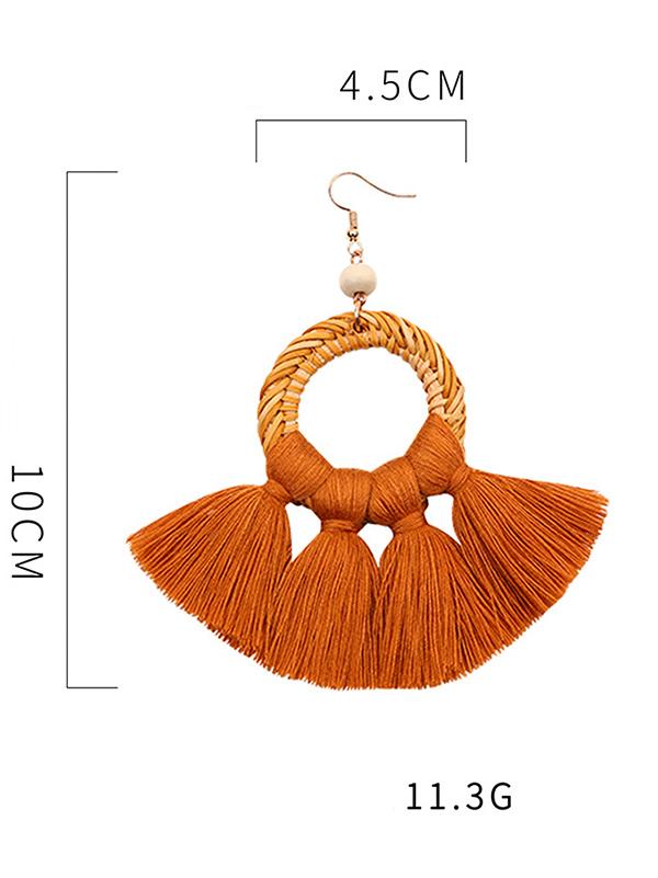 Tasseled Knitting Bohemia Earrings