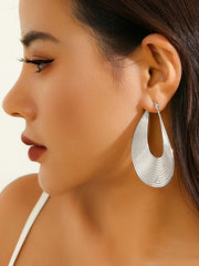 Geometric Hollow Solid Color Drop Earrings