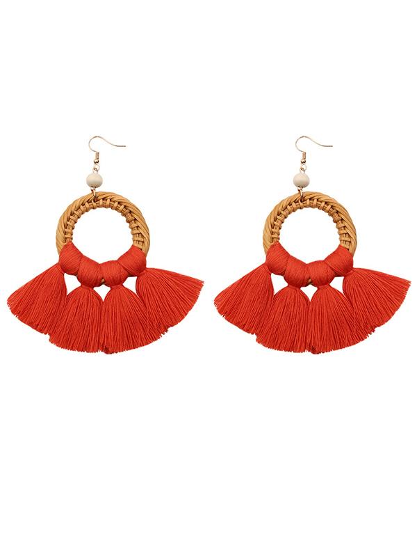 Tasseled Knitting Bohemia Earrings