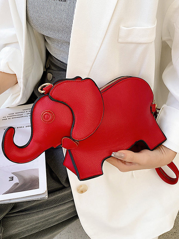 Bolso de hombro con forma de elefante de PU 