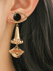 Contrast Color Geometric Drop Earrings Earrings Accessories