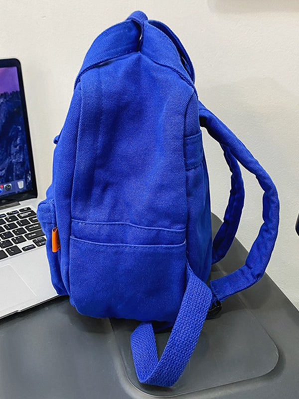 Simple Casual 5 Colors Canvas Backpack