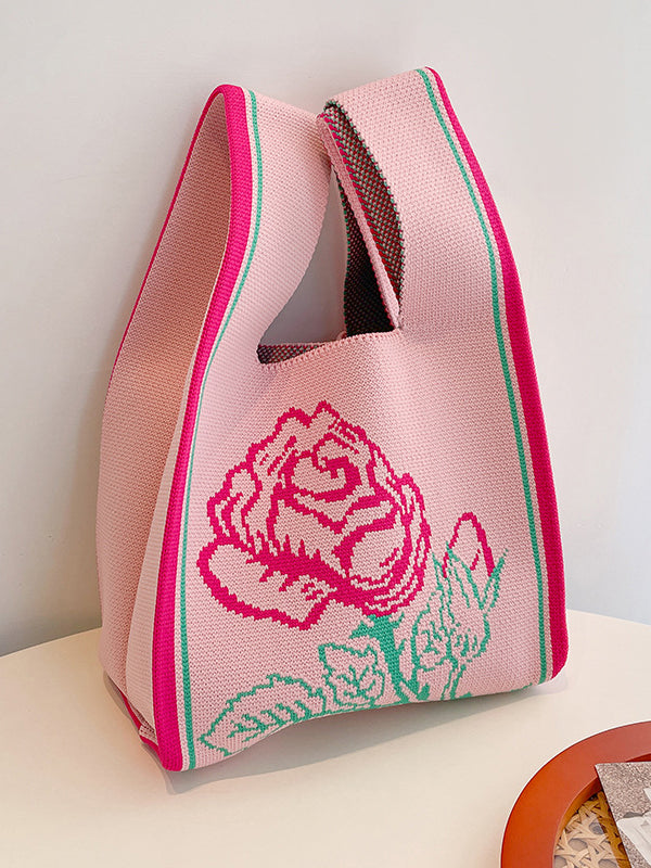 Bolsos florales Bolso tejido 