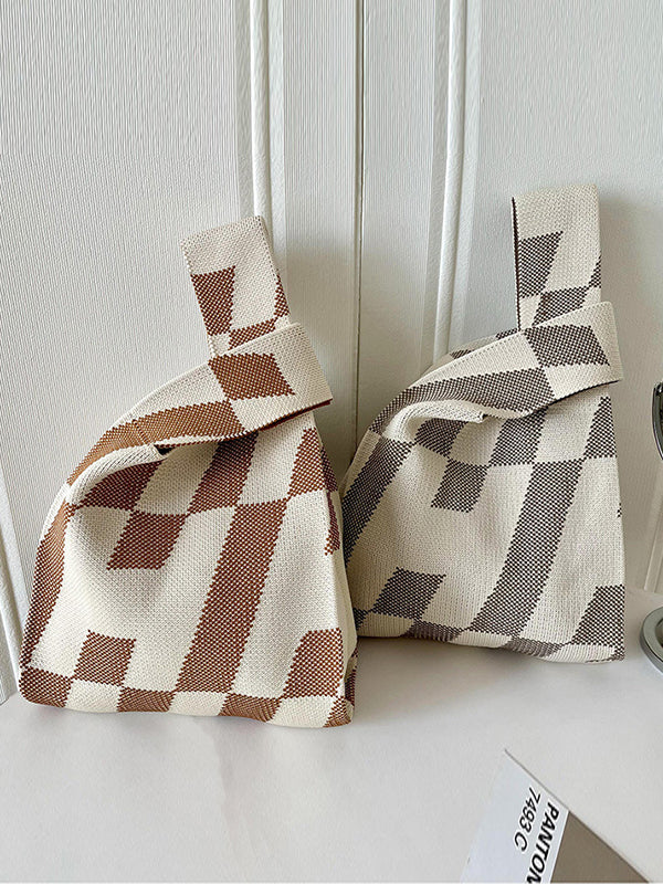 Geometric Bags Accessories Woven Handbag