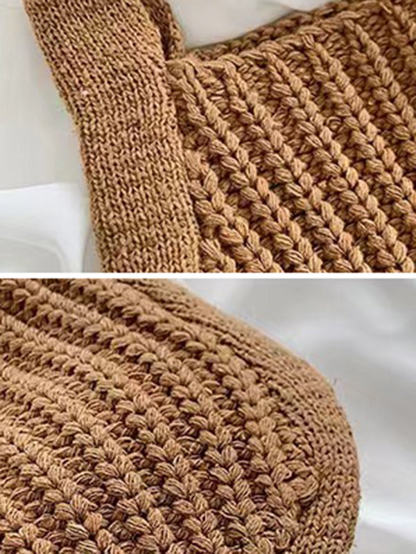 Simple Solid Color Chic Knitting Bags Accessories